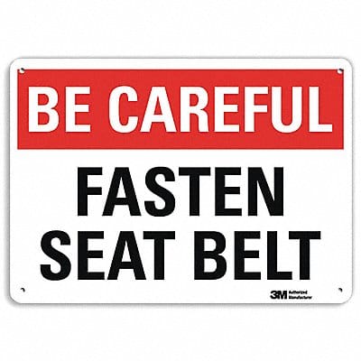 Reflective Seat Belt Sign 10inx14in Alum