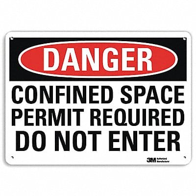 Danger Sign 10 in x 14 in Aluminum
