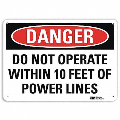 Danger Sign 7 in x 10 in Aluminum