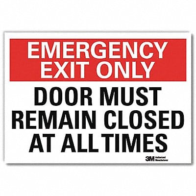 Emergency Sign 5x7in Reflective Sheeting