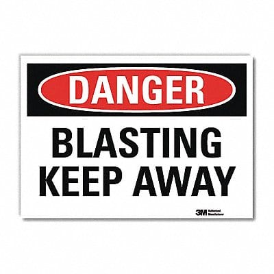 Danger Sign 5 in x 7 in Rflct Sheeting