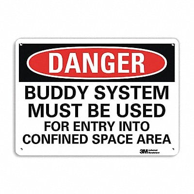 Danger Sign 7 in x 10 in Aluminum