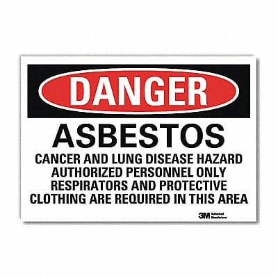 Danger Sign 5 in x 7 in Rflct Sheeting
