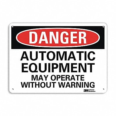 Danger Sign 7 in x 10 in Aluminum