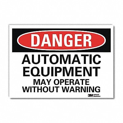 Danger Sign 10 in x 14 in Rflct Sheeting