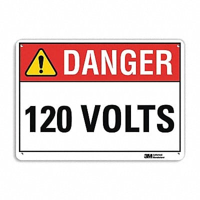 Danger Sign 10 in x 14 in Aluminum