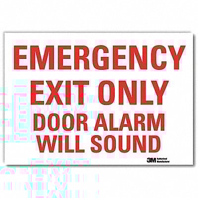 Emrgncy Sign 7x10in Reflective Sheeting