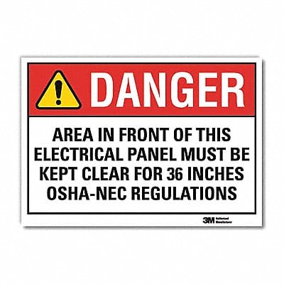 Danger Sign 7inx10in Reflective Sheeting