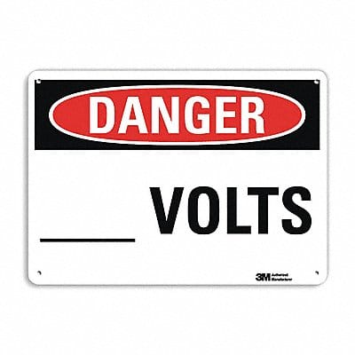 Danger Sign 7 in x 10 in Aluminum