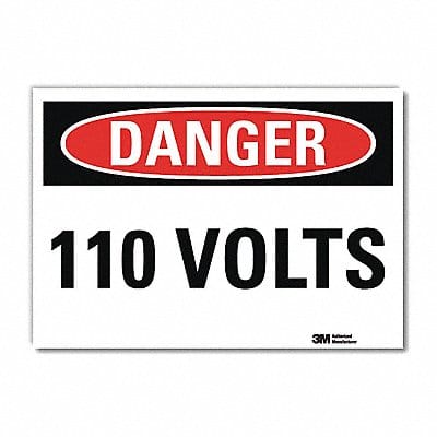 Danger Sign 7 in x 10 in Rflct Sheeting