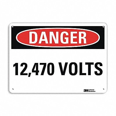 Danger Sign 10 in x 14 in Aluminum