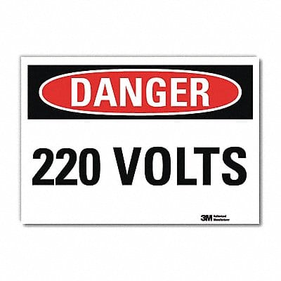 Danger Sign 10 in x 14 in Rflct Sheeting