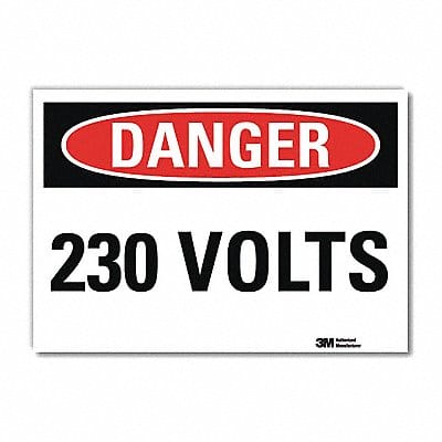 Danger Sign 5 in x 7 in Rflct Sheeting