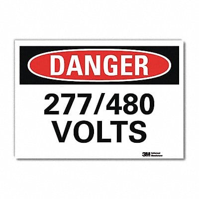 Danger Sign 7 in x 10 in Rflct Sheeting