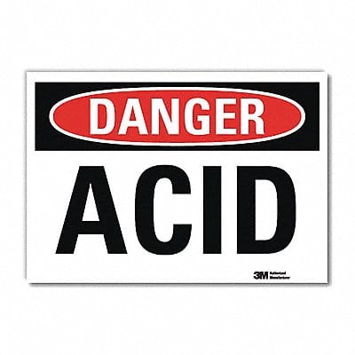 Danger Sign 10 in x 14 in Rflct Sheeting