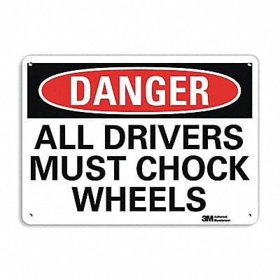 Danger Sign 10 in x 14 in Aluminum