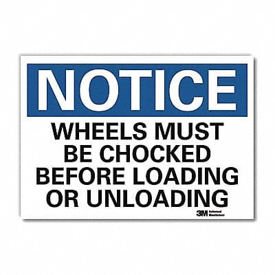 Notice Sign 5 in x 7 in Rflct Sheeting