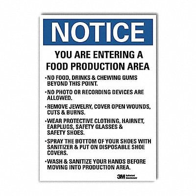Notice Sign 7inx5in Reflective Sheeting
