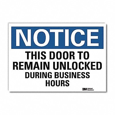 Notice Sign 7inx10in Reflective Sheeting