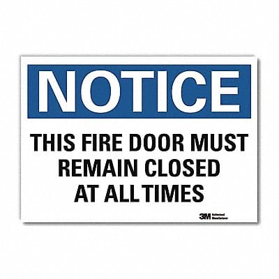 Notice Sign 7inx10in Reflective Sheeting