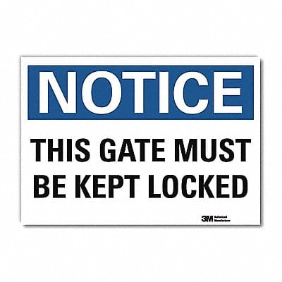 Notice Sign 7inx10in Reflective Sheeting