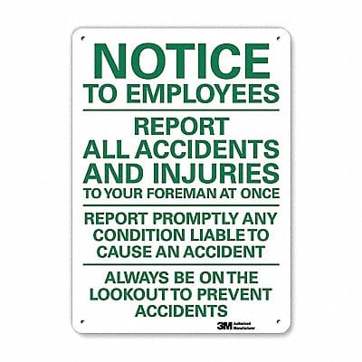 Notice Sign 10 in x 7 in Aluminum