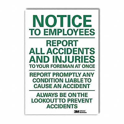 Notice Sign 14 in x 10 in Rflct Sheeting