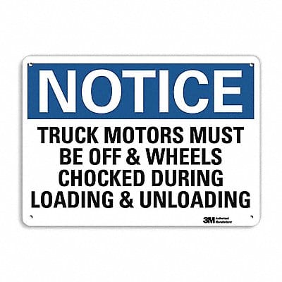 Notice Sign 10 inx14 in Aluminum