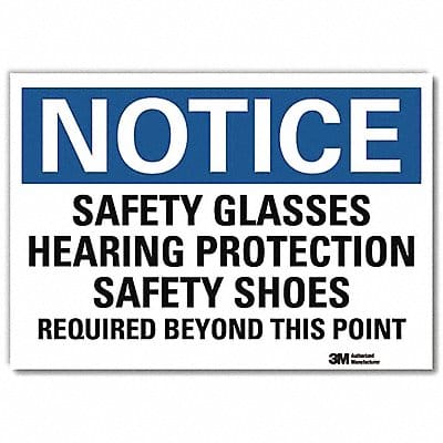 Notice Sign 7 in x 10 in Rflct Sheeting