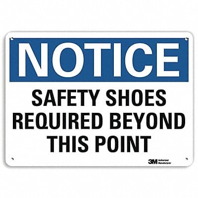 Notice Sign 7 in x 10 in Aluminum
