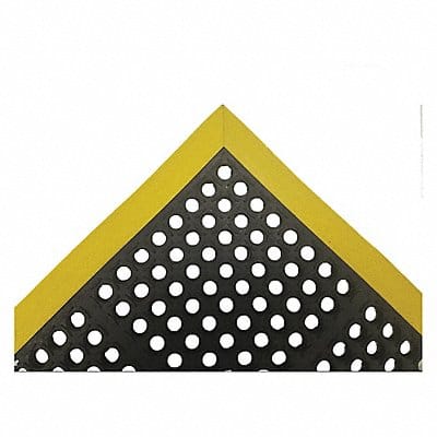 Drainage Mat Black wYlwBrdr 3ft4 x5ft4