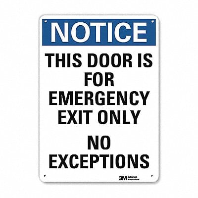 Notice Sign 10 in x 7 in Aluminum