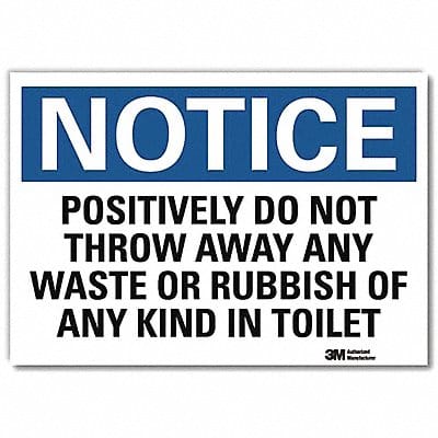 Notice Sign 10x14in Reflective Sheeting