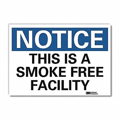 Notice Sign 7 in x 10 in Rflct Sheeting