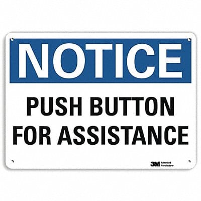 Notice Sign 10 inx14 in Aluminum