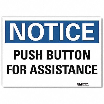 Notice Sign 10 in x 14 in Rflct Sheeting