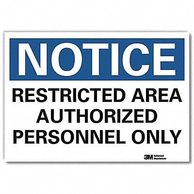 Notice Sign 10inx14in Reflctv Sheeting