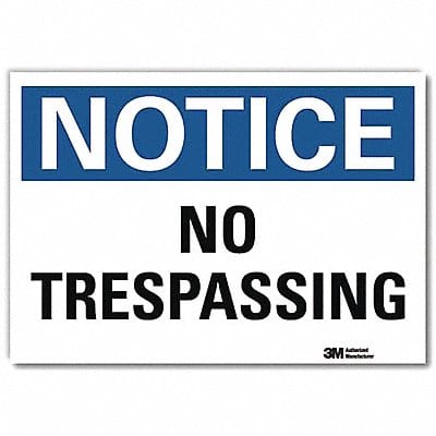 Notice Sign 10inx14in Reflctv Sheeting
