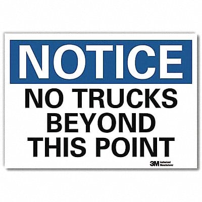 Notice Sign 7 in x 10 in Rflct Sheeting
