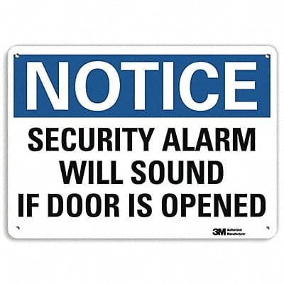 Notice Sign 7 in x 10 in Aluminum