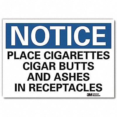 Notice Sign 10inx14in Reflctv Sheeting