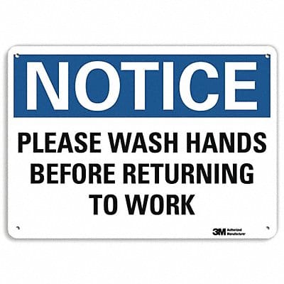 Notice Sign 10 in x 14 in Aluminum
