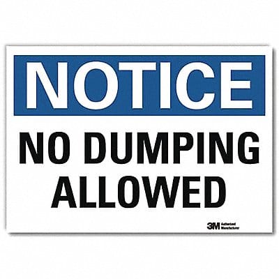 Notice Sign 10x14in Reflective Sheeting