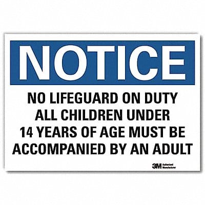 Notice Sign 7 in x 10 in Rflct Sheeting