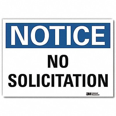 Notice Sign 5inx7in Reflective Sheeting