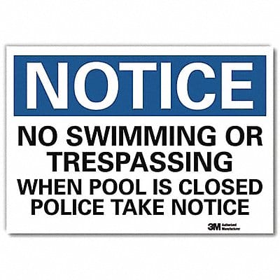 Notice Sign 10 in x 14 in Rflct Sheeting