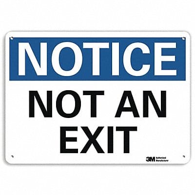 Notice Sign 10 in x 14 in Aluminum