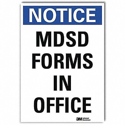 Notice Sign 7 in x 5 in Rflct Sheeting