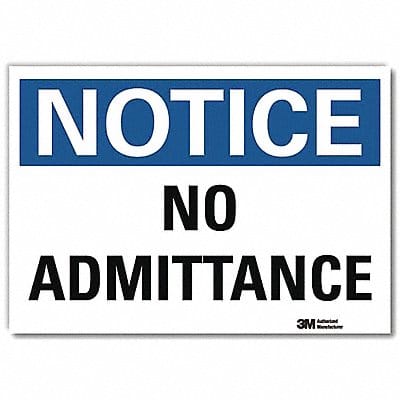 Notice Sign 7 in x 10 in Rflct Sheeting