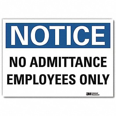 Notice Sign 10 in x 14 in Rflct Sheeting